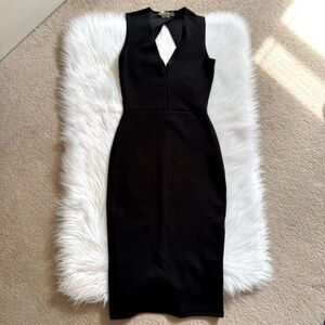 Brat Star Black Bodycon Back Cut-Out Dress Small